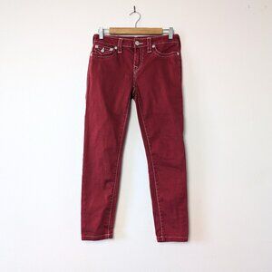 TRUE RELIGION Legging Pant Burgundy Tag size w27